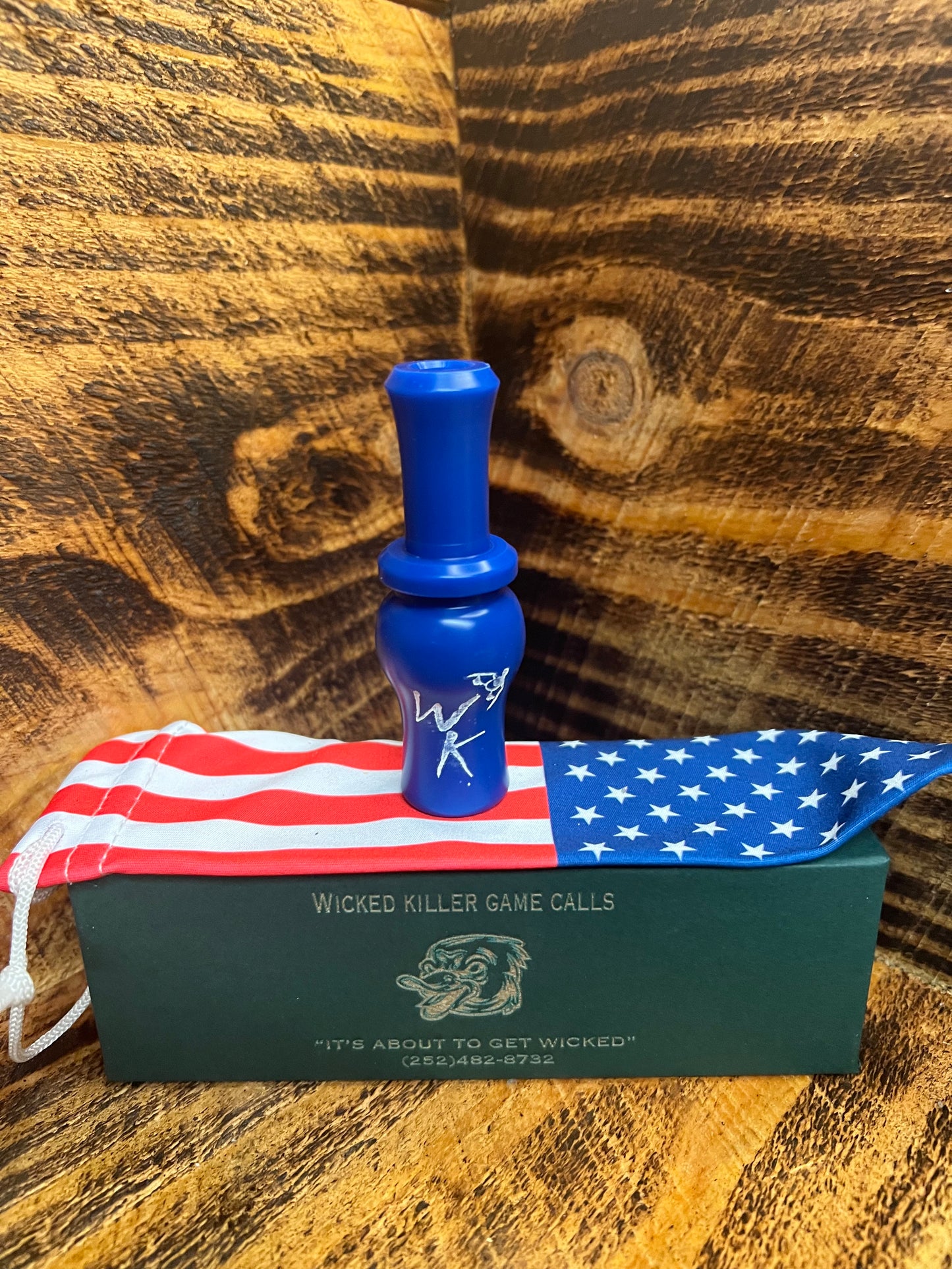 Duck Call - blue wood