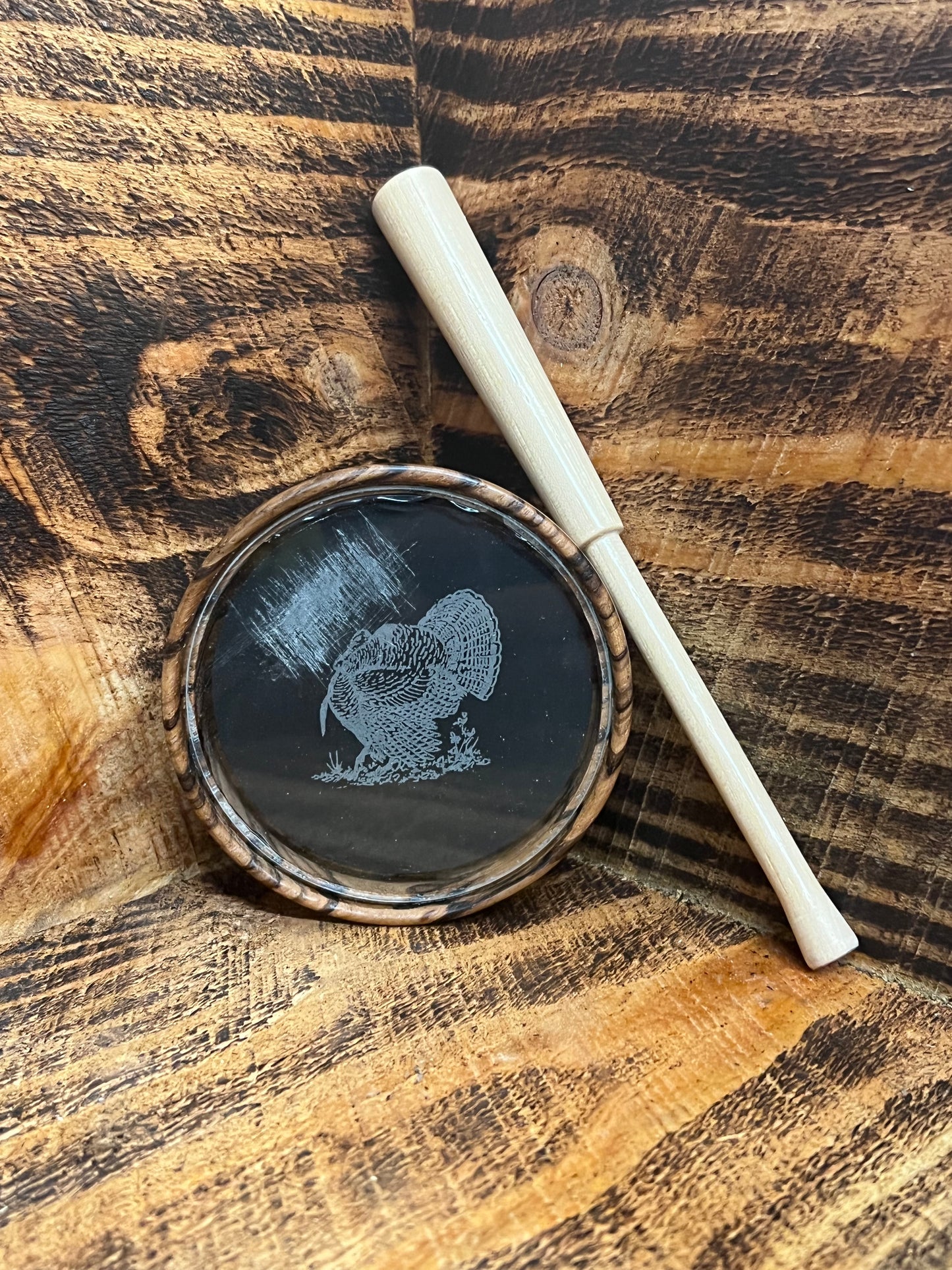 Pot Call: Zebra Wood, Glass