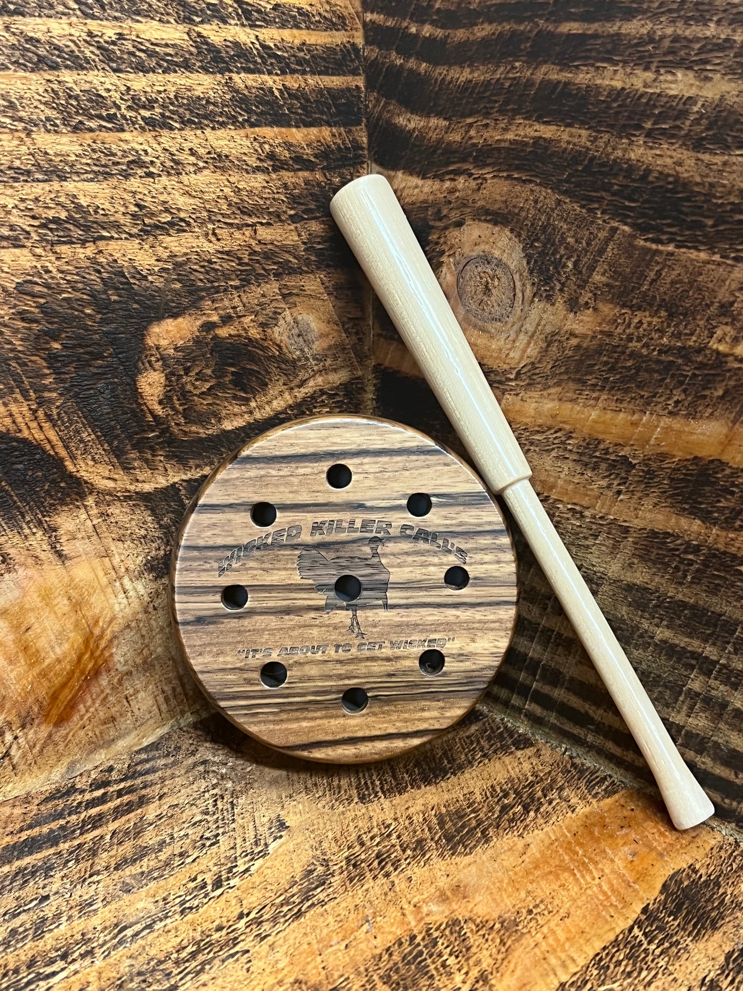 Pot Call: Zebra Wood, Glass