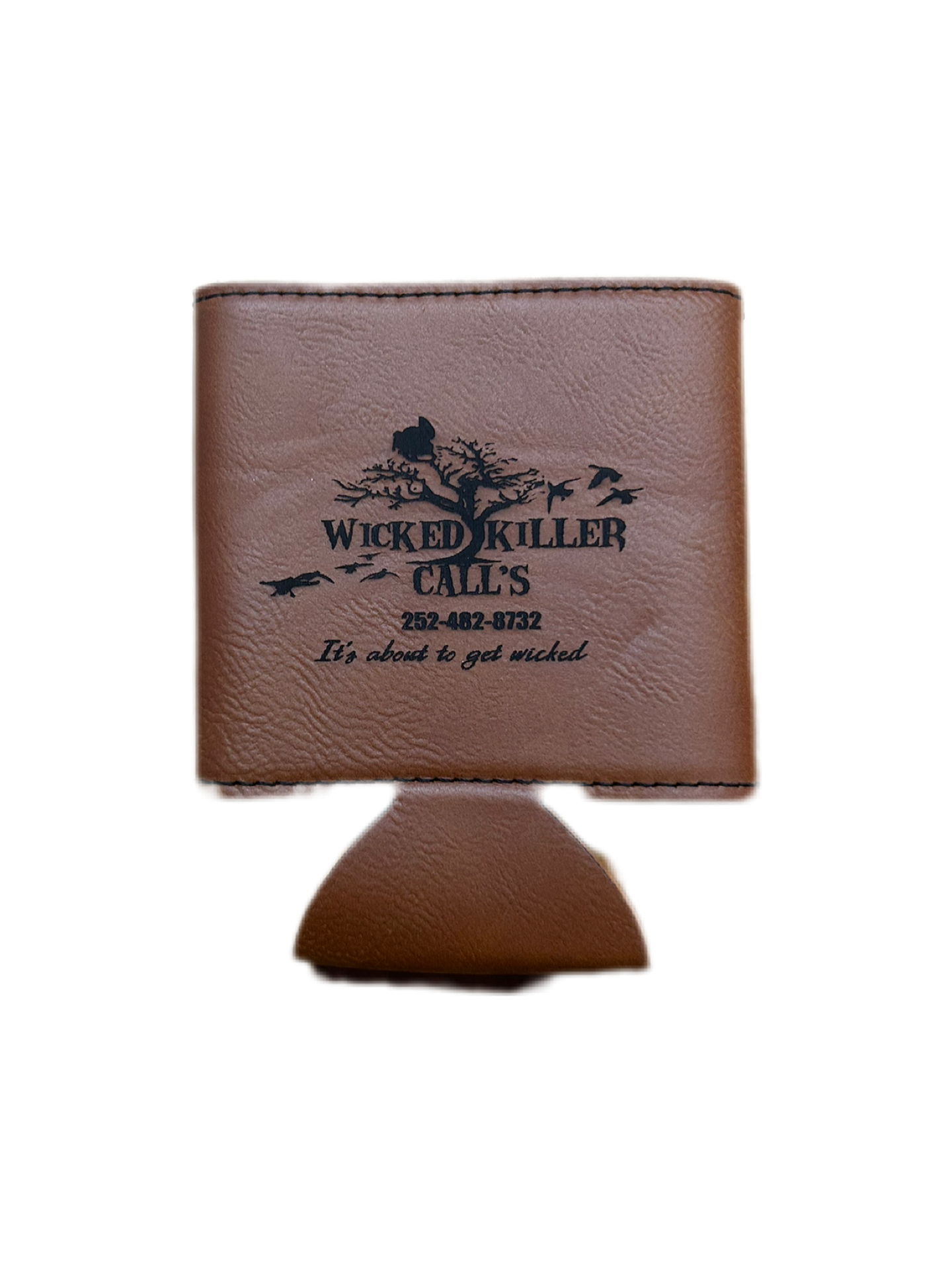 wk leather koozie