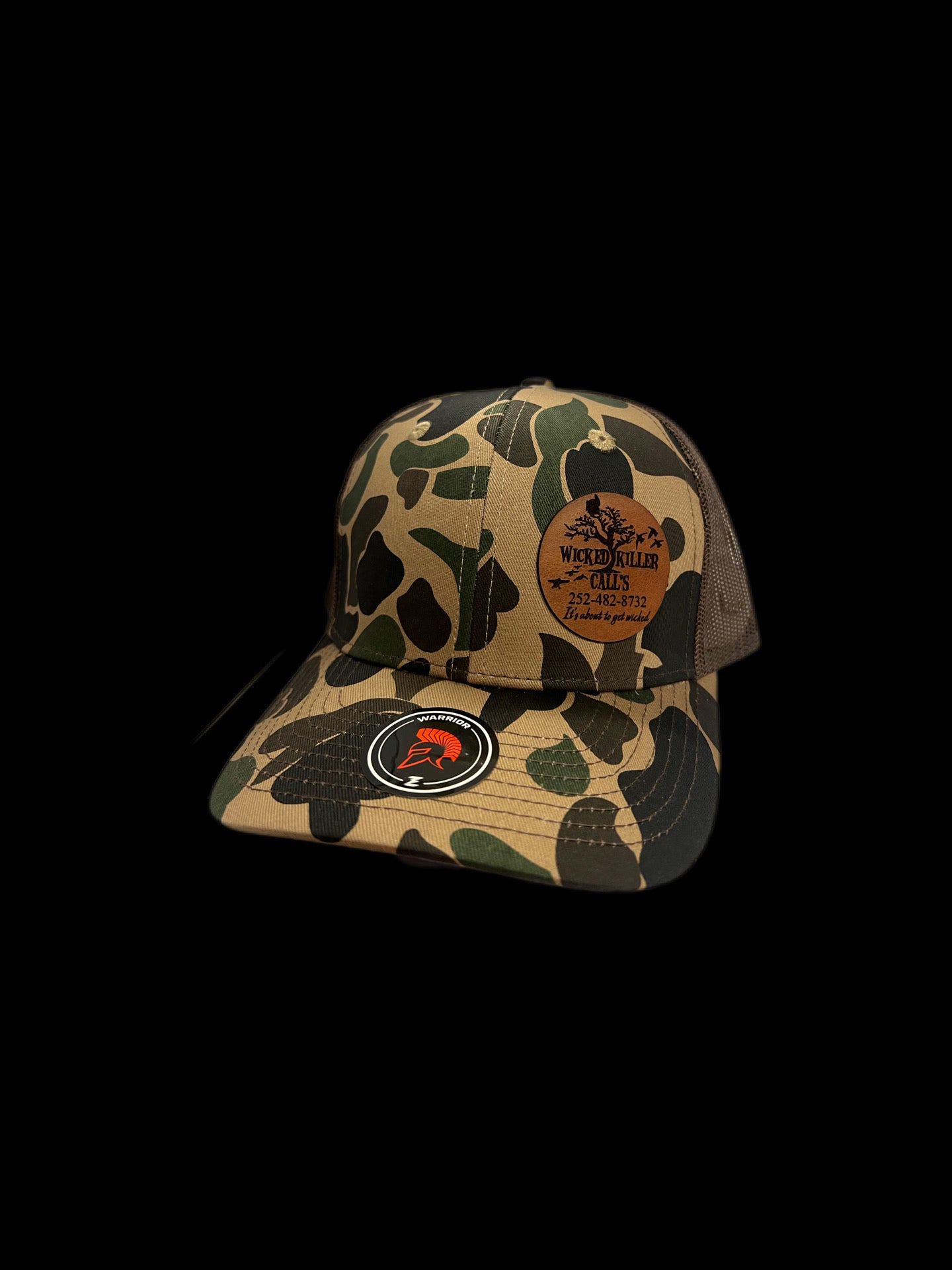 Hat: old school camo side patch